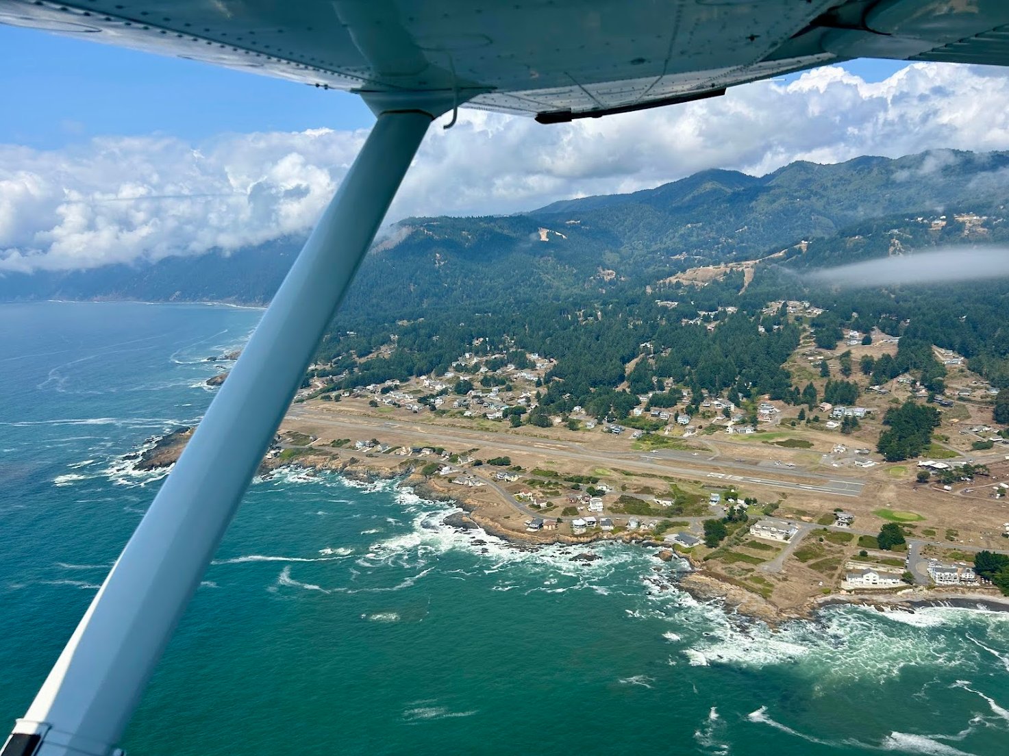 Photo of the Shelter Cove Airport from the air